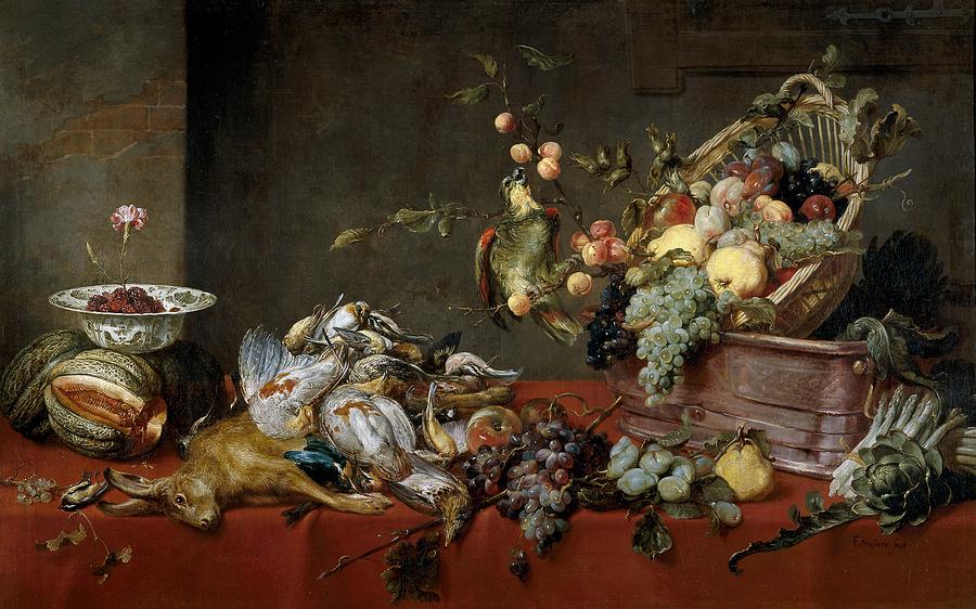 Baroque Still Life Oil Paint ヴィンテージ静物画-