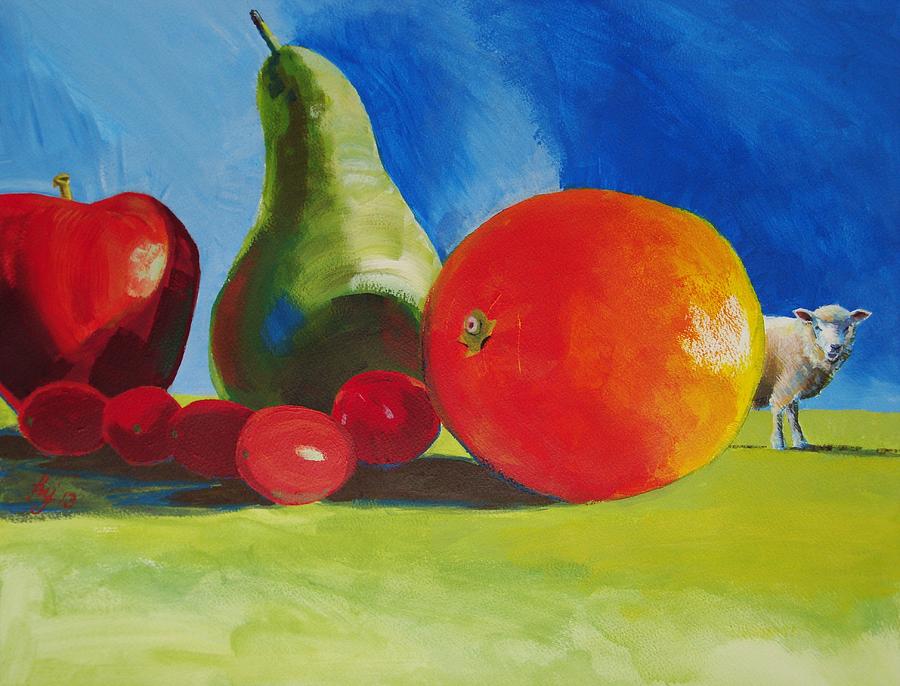 Tomato Painting - Still Life Fruit by Mike Jory