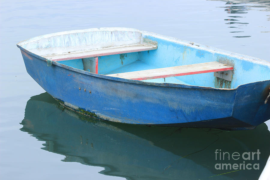 Boat Photograph - Blue Stillness by Kris Hiemstra