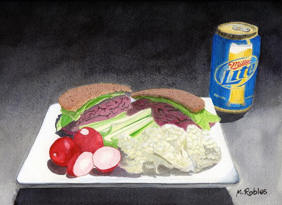Still Life No. 7 - My Lunch Painting by Mike Robles