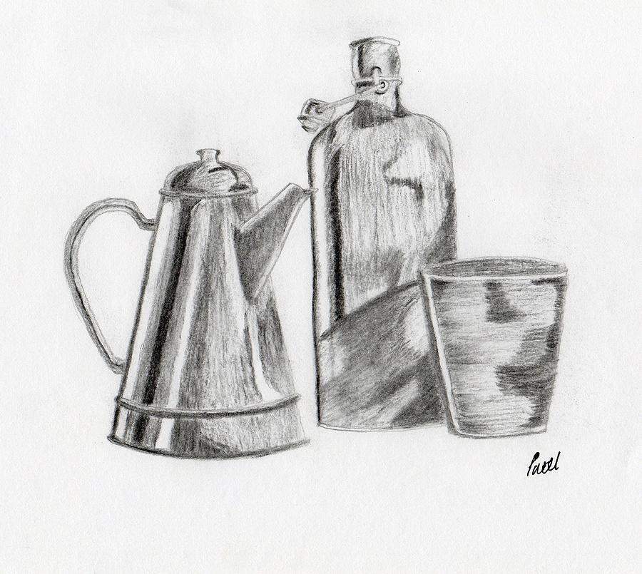 Still life sketching Charcoal drawing by Lionel Le Jeune | Artfinder