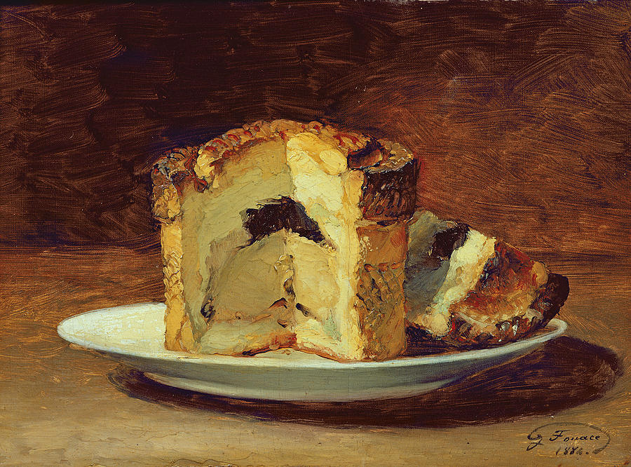 Meat Photograph - Still Life Of Pie, 1884 Oil On Canvas by Guillaume Romain Fouace