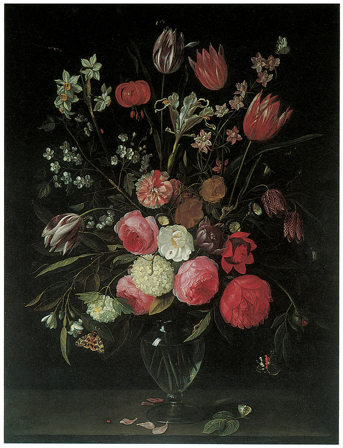 Jan Van Kessel Painting - Still Life of Summer Flowers by Jan Van Kessel