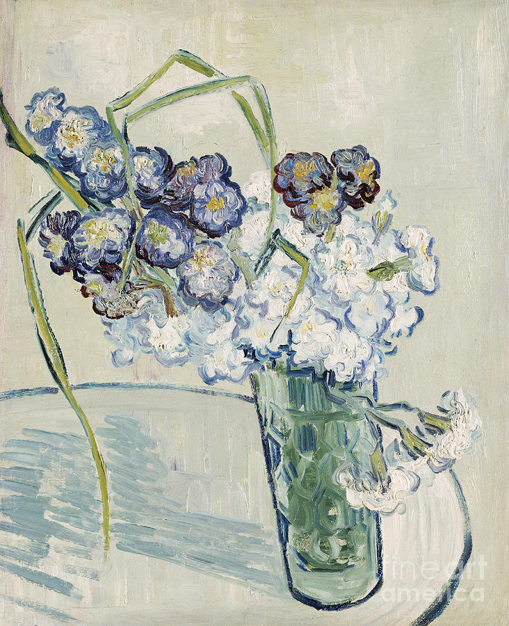 Vincent Van Gogh Painting - Still Life Vase of Carnations by Vincent van Gogh