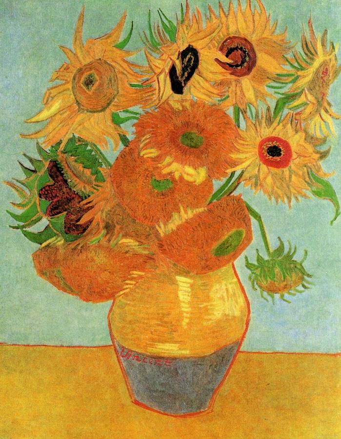 Still Life Vase with Twelve Sunflowers Painting by Philip Ralley - Fine ...