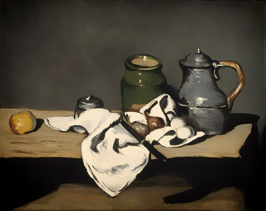 Still Life Painting - Still Life with a Kettle by Mountain Dreams