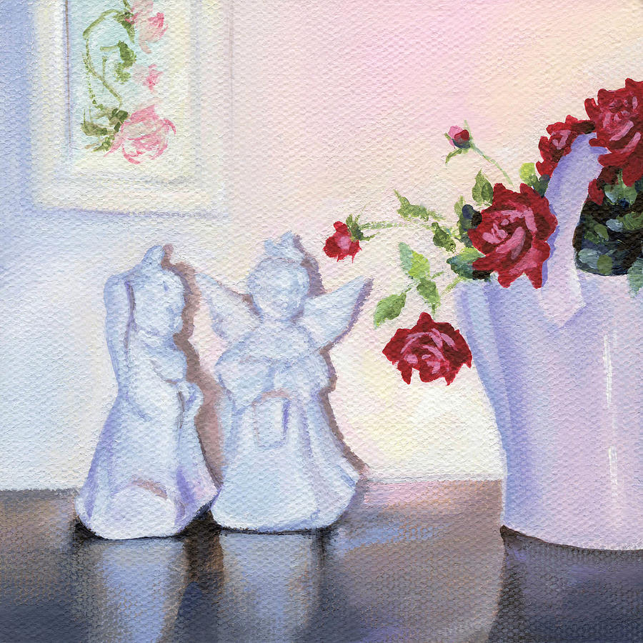 Still Life Painting - Still Life with Angels by Natasha Denger