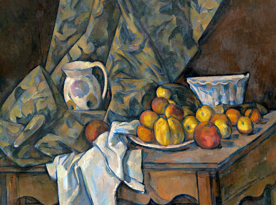 Still Life with Apples and Peaches Painting by Paul Cezanne - Fine Art ...