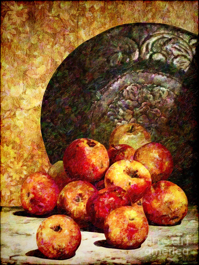 Still Life with Apples Digital Art by Lianne Schneider
