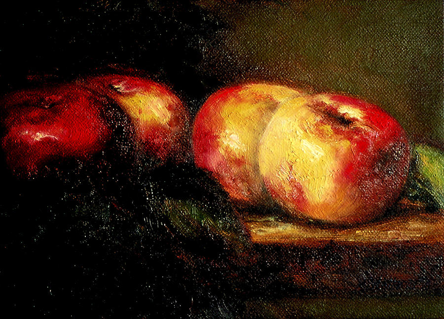 Still Life Painting - Still life with Apples by Mary Elizabeth White