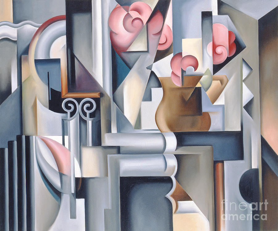 Catherine Abel Painting - Still Life with Brown Jug by Catherine Abel