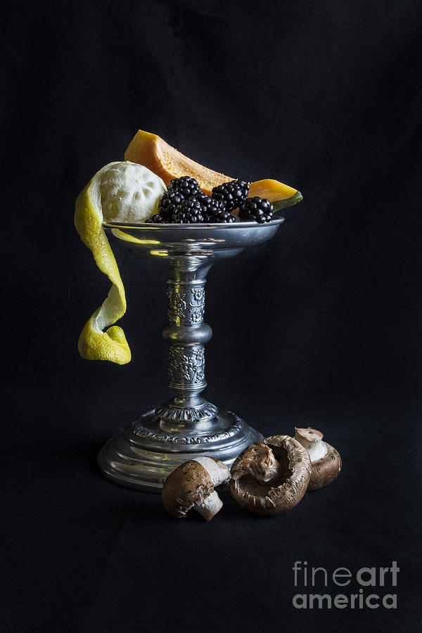 Still Life Photograph - Still Life With Candle Holder by Elena Nosyreva