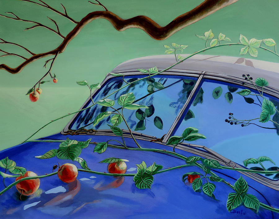 Still Life with Car Painting by Sally Banfill