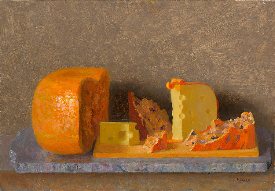 Still Life With Cheese Painting by Ben Rikken