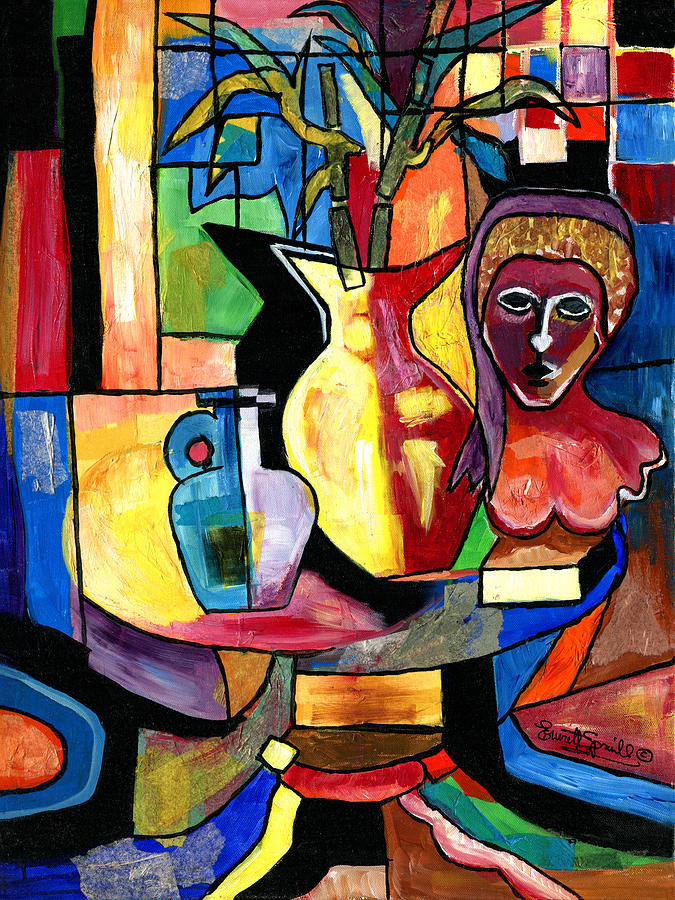 Still Life With Female Bust Painting