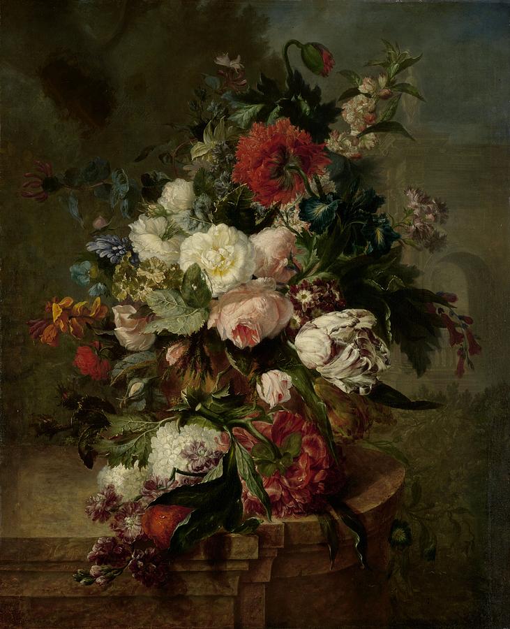 Still Life With Flowers Painting by Harmus Uppink