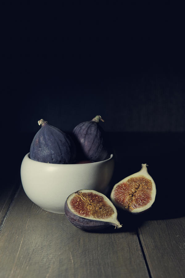 Still life with fresh figs Photograph by Jaroslaw Blaminsky