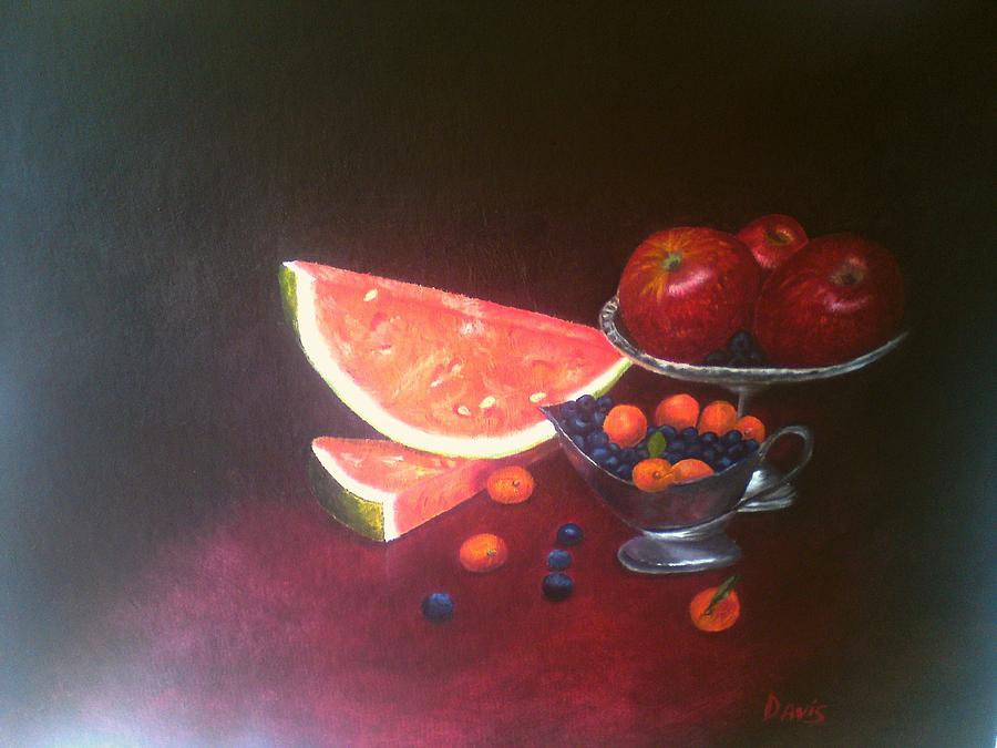 Still Life Painting - Still Life With  Fruits by John Davis