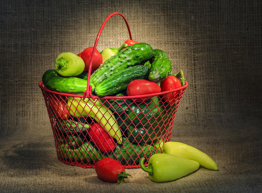 Still life with garden vegetables Photograph by Alexey Stiop