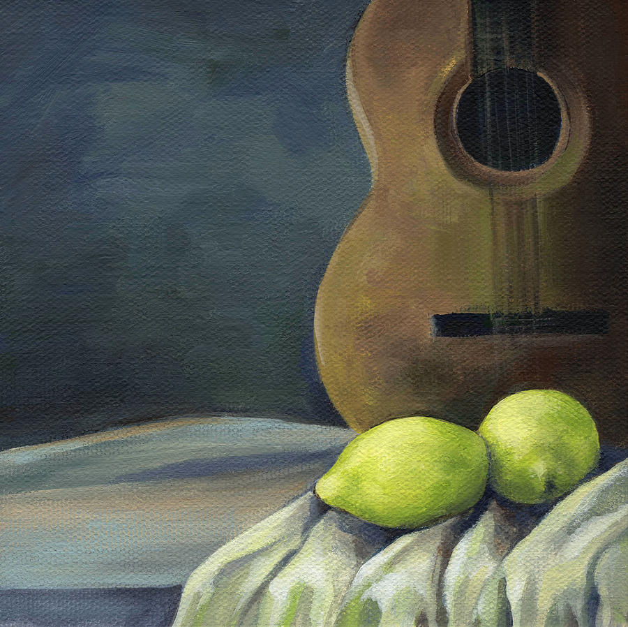 Still Life with Guitar Painting by Natasha Denger