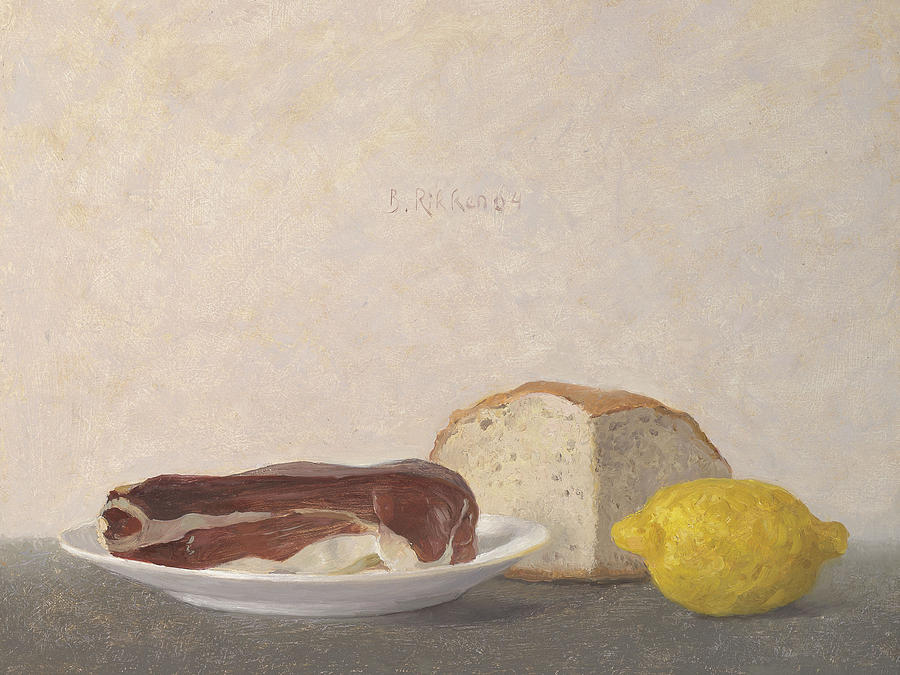Italian Ham Painting - Still Life With Italian Ham by Ben Rikken Italian Ham Painting - Still Life With Italian Ham by Ben Rikken