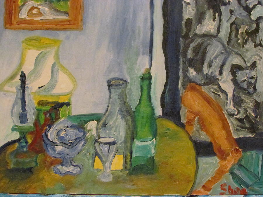 Still Life  with Lamps Painting by Shea Holliman