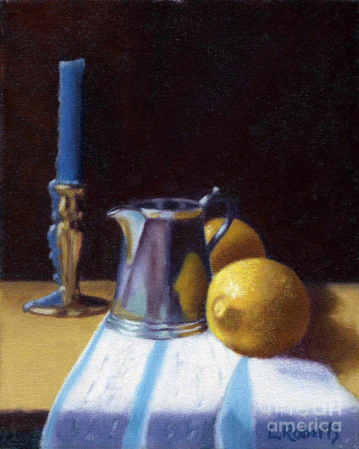 Lemon Painting - Still Life with Lemons by Laura Roberts Lemon Painting - Still Life with Lemons by Laura Roberts