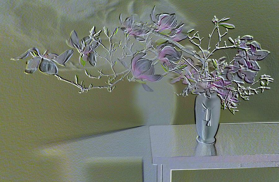 Flower Photograph - Still Life With Magnolia by Jodie Marie Anne Richardson Traugott          aka jm-ART