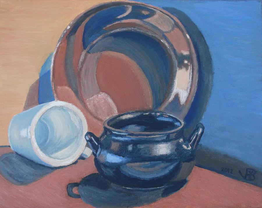 Still Life with Native American Reflections Painting by Vera Smith