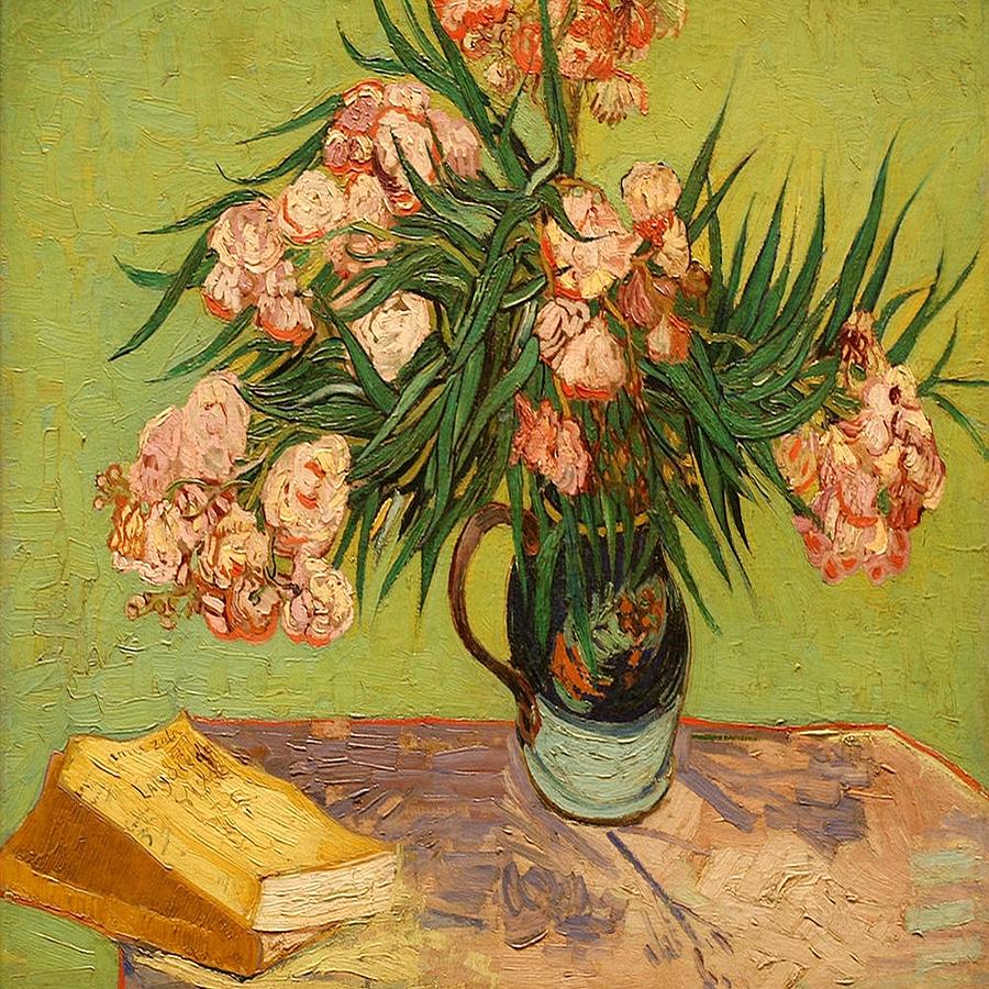 Still Life With Oleanders Painting by Florene Welebny