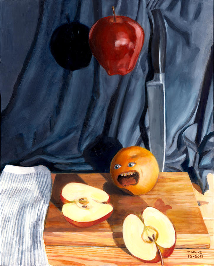 Still Life Painting - Still Life with Orange  No. 4 by Thomas Weeks