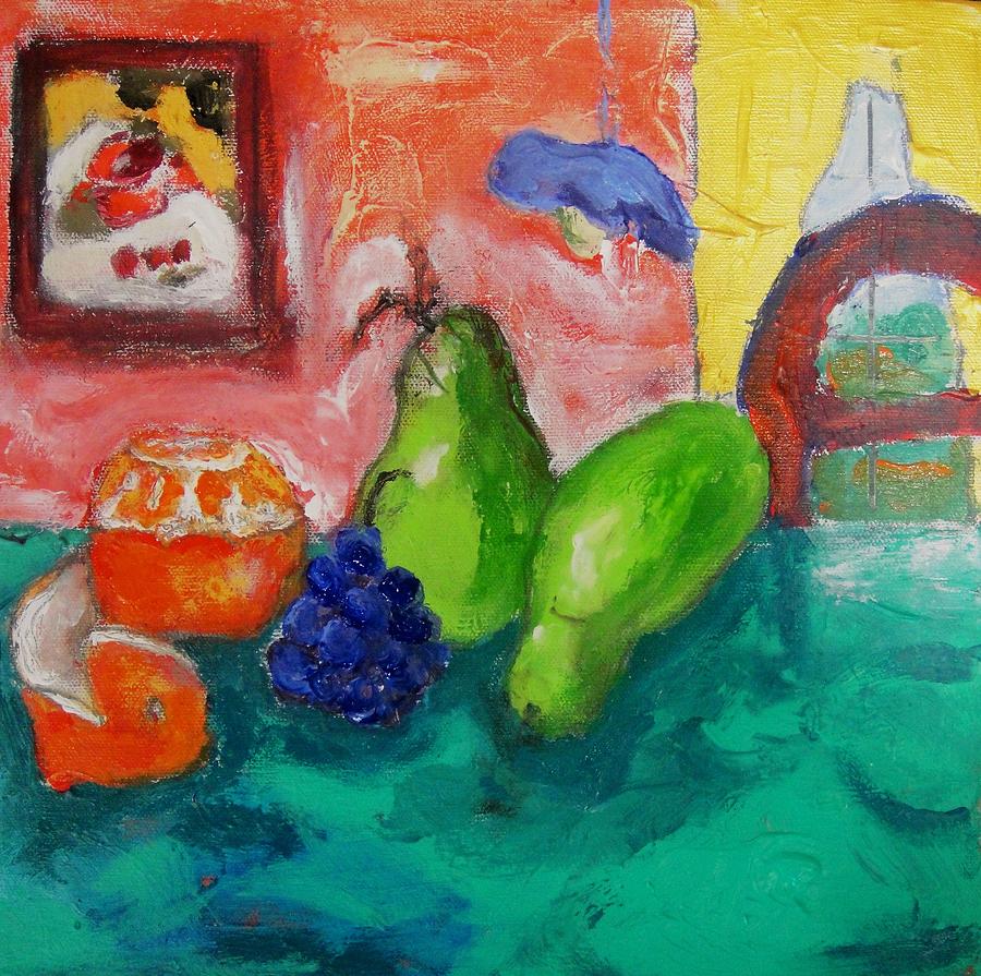 Still Life with Pears Painting by Dilip Sheth