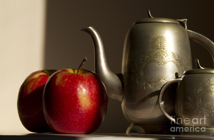 Coffee Photograph - Still Life with Red Apples by Rita Kapitulski