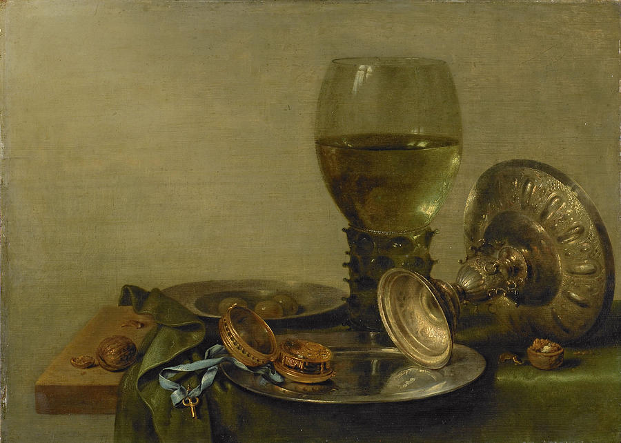Still Life Drawing - Still Life With Roemer And Silver Tazza by Litz Collection