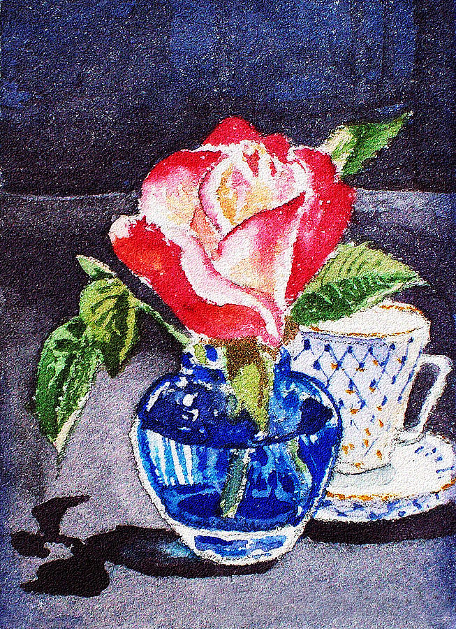 Impressionism Painting - Still Life With Rose by Irina Sztukowski