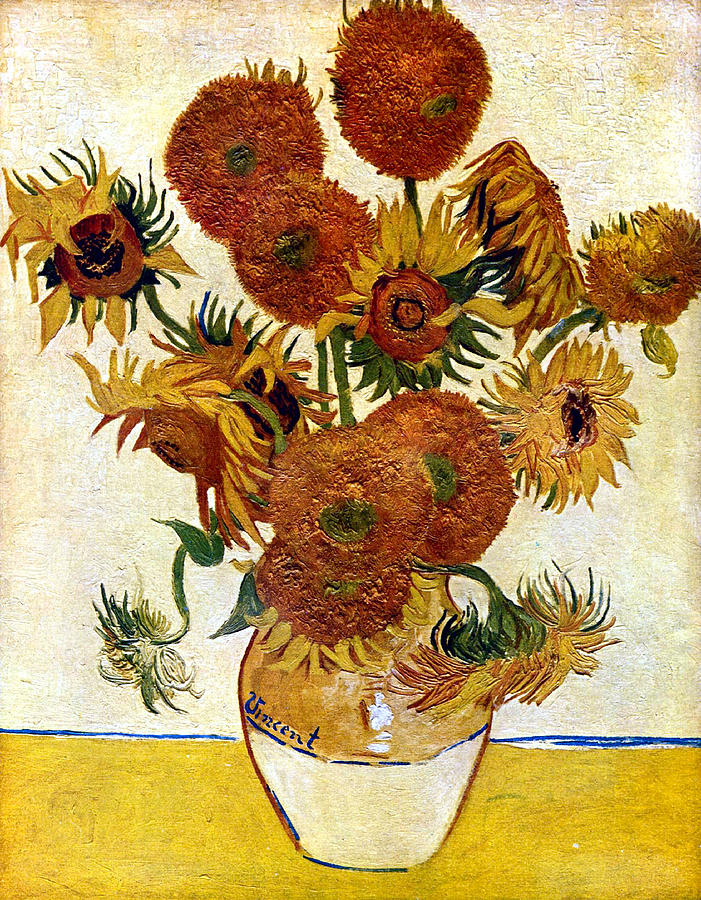Vincent Van Gogh Digital Art - Still Life With Sunflowers by Vincent Van Gogh