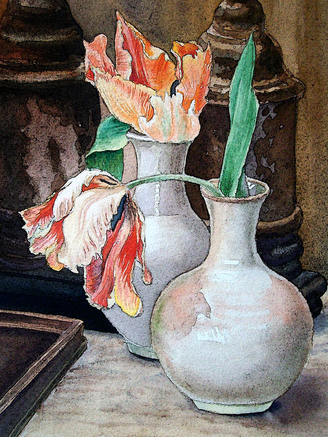 Still Life With Tulips Painting by Irina Sztukowski