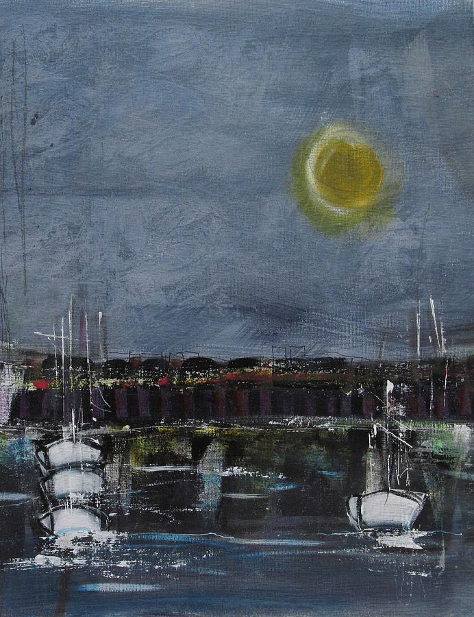 Boat Painting - Still of the night # 2 by Nicole Nadeau