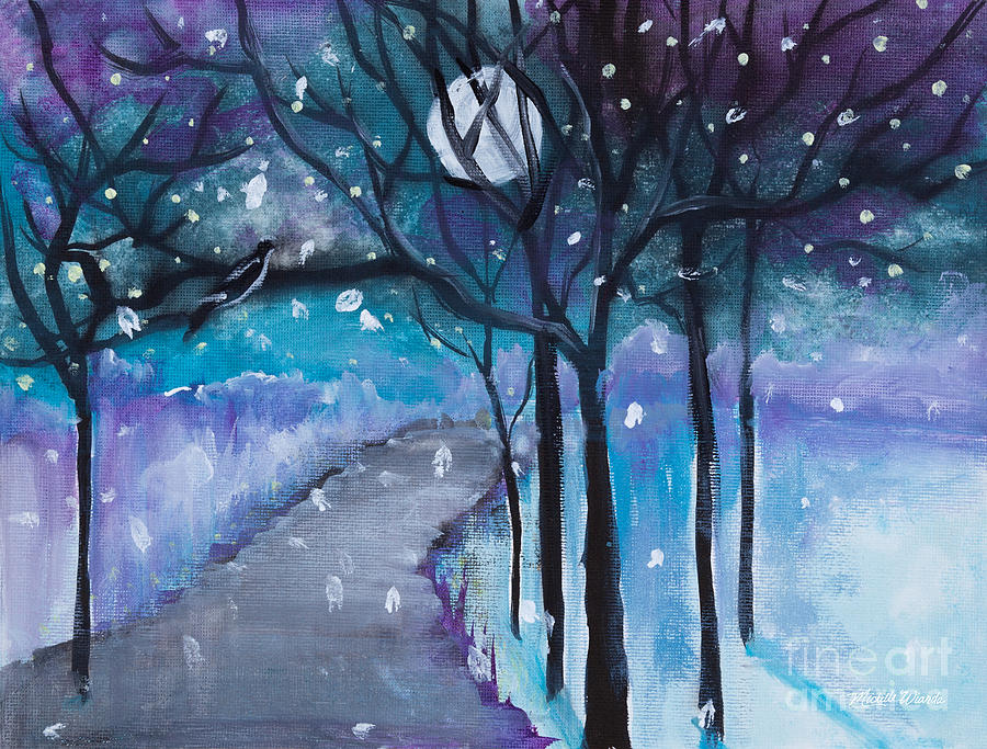 Tree Painting - Still of the Night by Michelle Constantine
