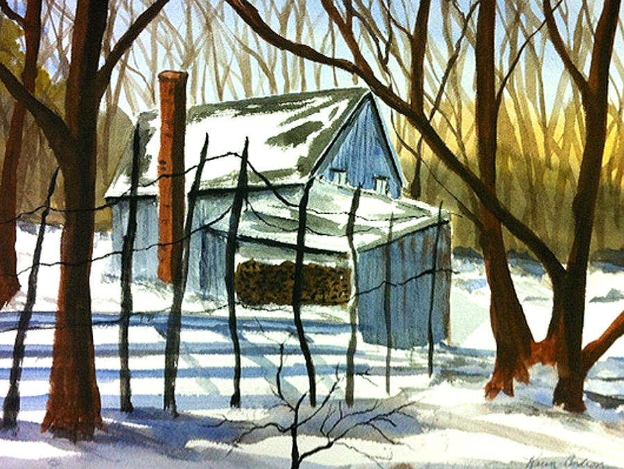 Still On A Winters Day Painting by Karen Condron Still On A Winters Day Painting by Karen Condron