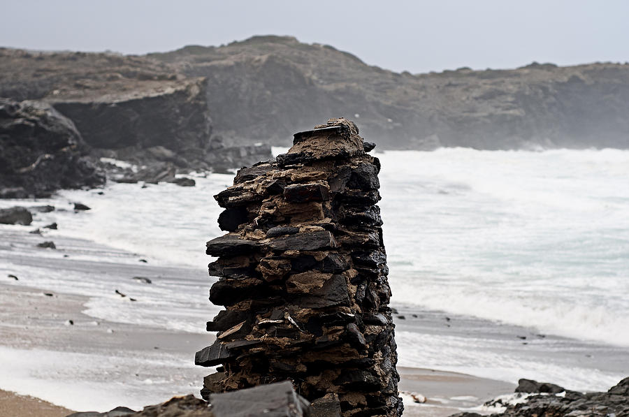 A tempest in Minorca north shore - Still standing or white and wild sea Photograph by Pedro Cardona Llambias