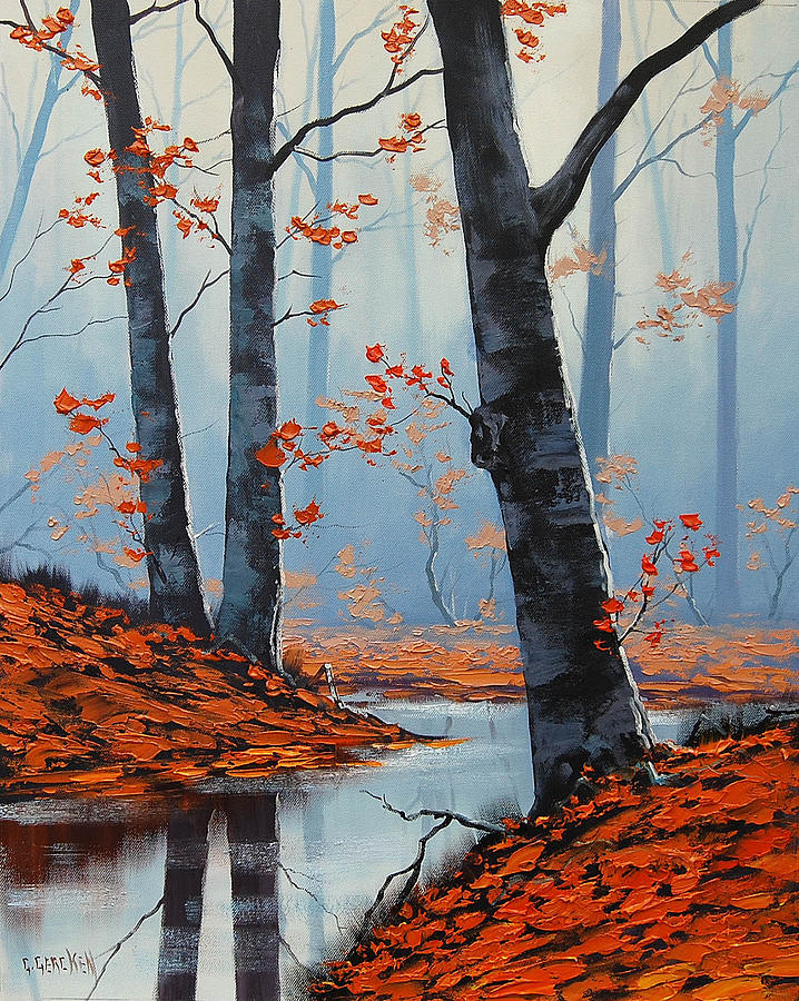 Fall Painting - Still Woodland by Graham Gercken