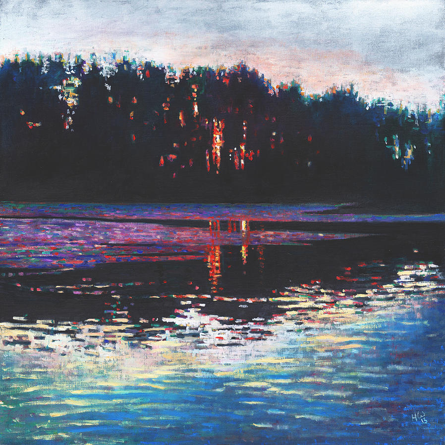 Sunset Painting - Stillness In The Midst by Helen White Sunset Painting - Stillness In The Midst by Helen White