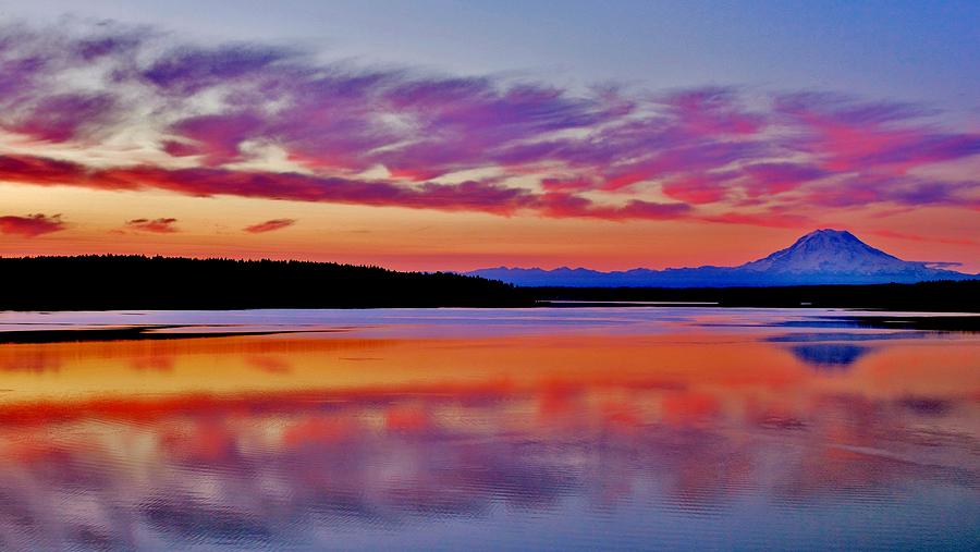 Sunset Photograph - Stillness Panorama by Benjamin Yeager