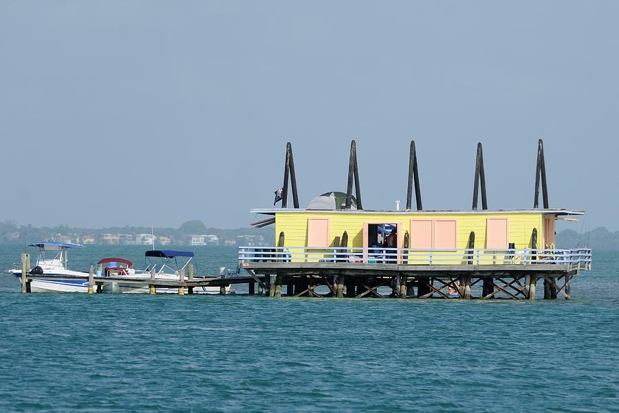 Stilt House-Yellow and Pink Photograph by Bradford Martin