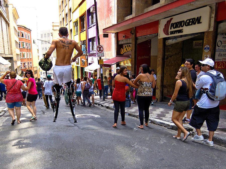 Stilt Walker - Sao Paulo Photograph by Julie Niemela