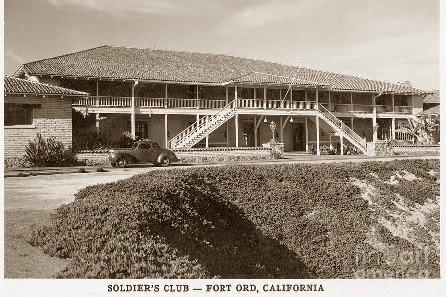 Architecture Photograph - Stilwell Hall Soldiers Club Fort Ord Army Base Monterey Calif. 1950 by Monterey County Historical Society