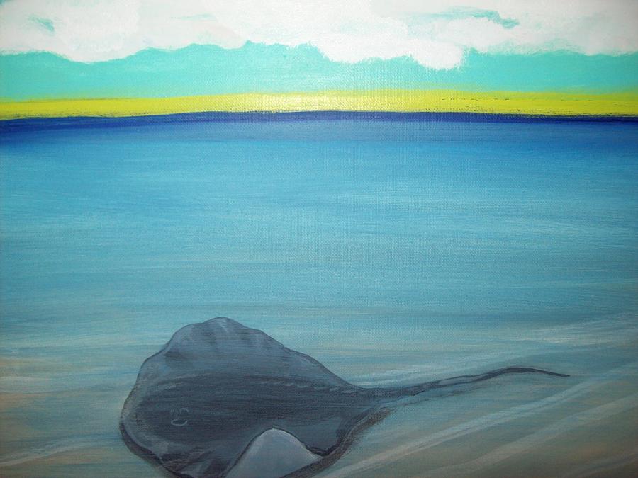 Beach Painting - Stingray by Gerard Provost