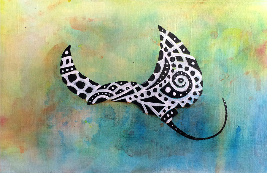 Sharks Painting - Stingray  by Jill English