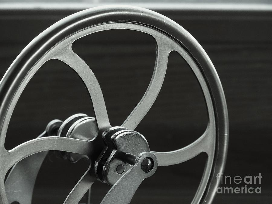 Stirling Engine Wheel Photograph by J L Zarek